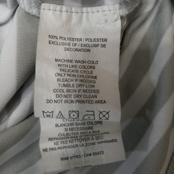 Callaway Gray White Striped Opti-Dri Polo Shirt - Picture 7 of 7